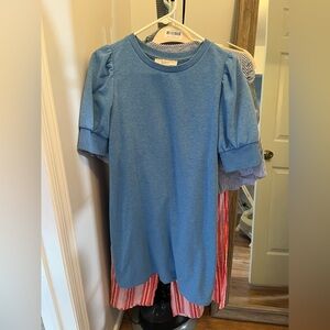 LOFT Light Blue sweatshirt dress